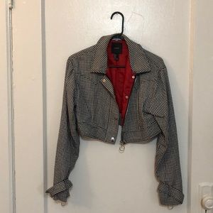 Patterned crop jacket